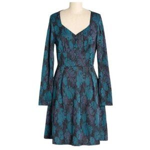 NWT Modcloth Thoughtful and Sweet Knit Jacquard A-Line Dress